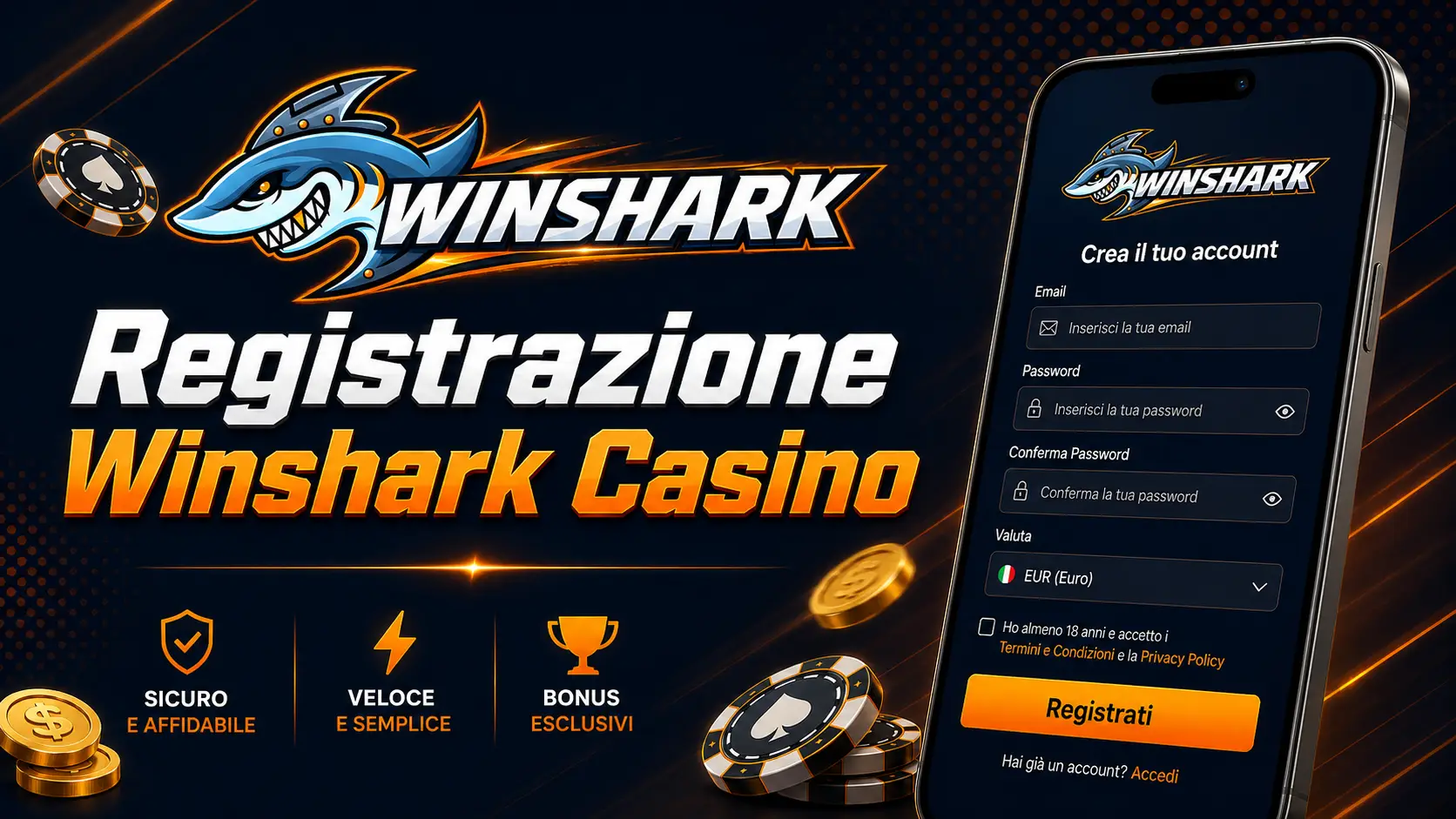 Registrati WinShark Casino